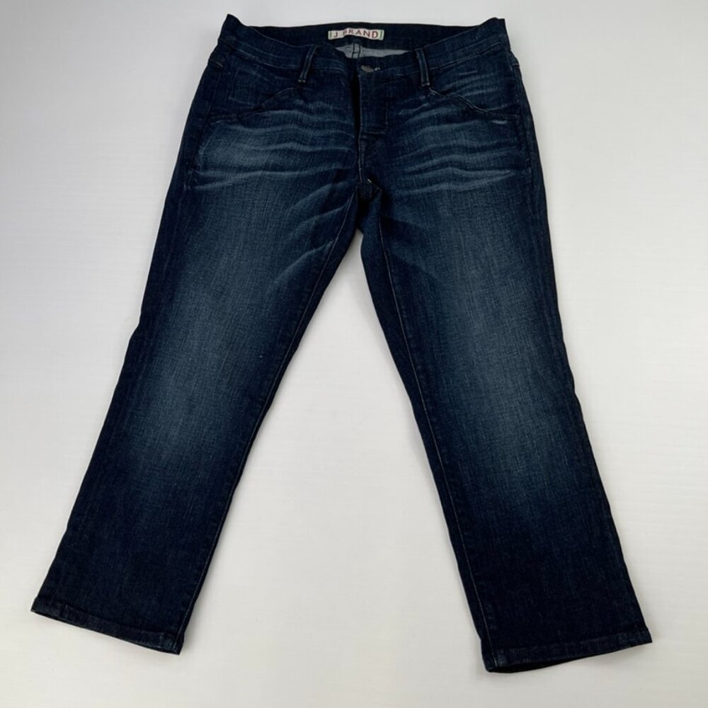 J Brand Jean Women 27 Crop Low Rise Straight 29x21.5 Greaser Denim USA Core No